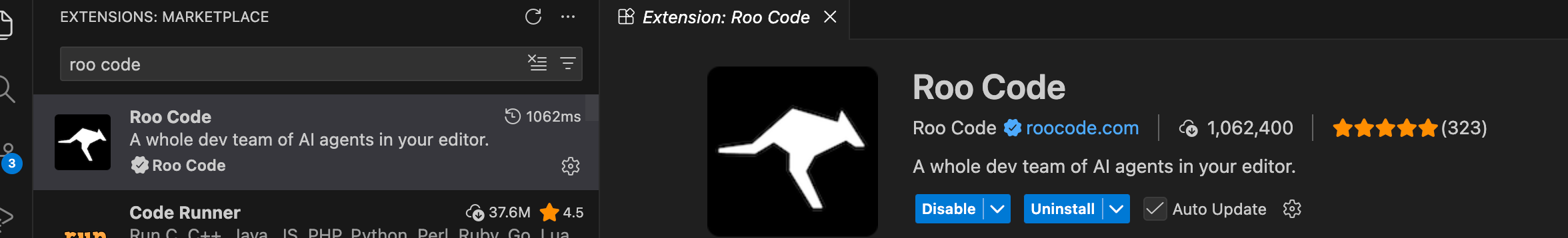 安装Roo Code插件